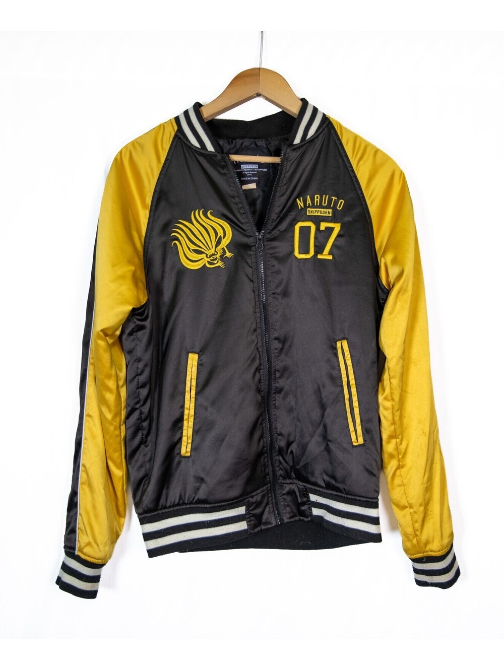 Naturo SHIPPUDEN Satin Jacket Ninetails Sukajan Retro Y2K Jacket 2007 - Men's S